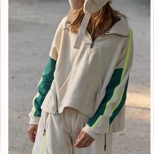 Free People Arena Pullover Fleece Jacket sz med.